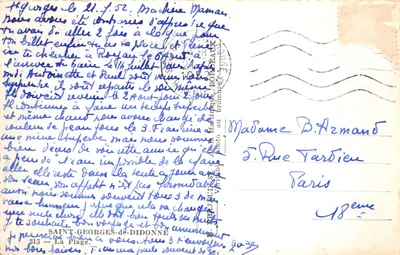 Plage de Saint-Georges-de-Didonne — scène de baignade avec tentes rayées — éditeur Tito — Verso