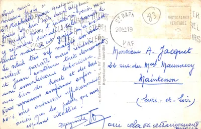 Saint-Raphaël (Var) — Vue du Boulevard Félix Martin et du Lion de Terre — Éditions Tzarewitsch — Verso