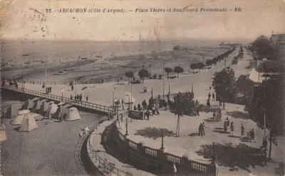 Arcachon (Côte d'Argent) — Place Thiers et Boulevard-Promenade — BR