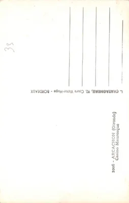 Arcachon — Casino Mauresque — éditeur Elcée — Verso