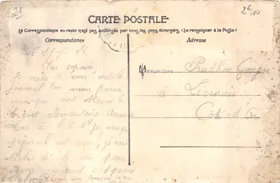 Dijon — Église Notre-Dame — Aubert, édit. 10, r. Liberté, Dijon — 뒷면