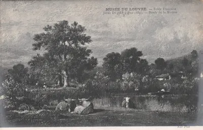 Bords de la Rivière — Paysage avec vaches — Jules Dupré (1812-1889) — ND Phot