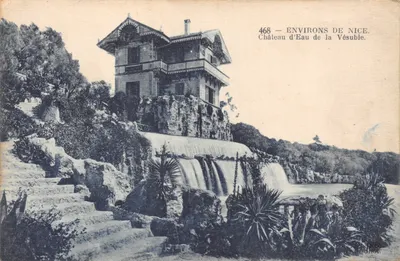 Château d'Eau de la Vésubie — Château d'eau sur falaise avec cascade — Éditeur : Neurudein Prêtres, Paris-Corbeil, n° 468