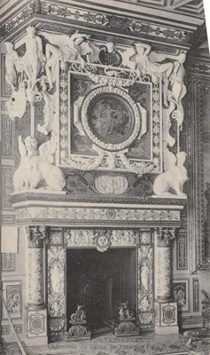 Cheminée du Salon de François Ier — Château de Fontainebleau — éditeur M. FONTAINEBLEAU
