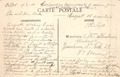 Belfort — L'Hôtel de Ville — Édition spéciale des Galeries Modernes — Verso