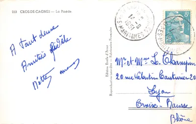 Cros-de-Cagnes — De Pinède — Uitgave Étoile d'Azur nr. 233 — Achterkant