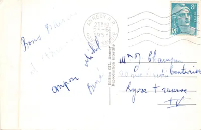 Les Gorges du Fier — entrée — Édition GIL, Annecy — Verso