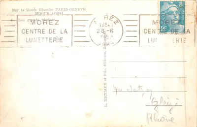 Les grands viaducs — vue panoramique de Morez — éditeur L. Michaux et Fils, Morez — Verso