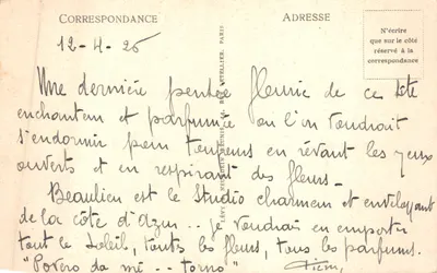 Beaulieu — Vue de la Petite Afrique — éditeur impr. sur la carte n° 82 — 背面