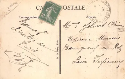Paryż — Panthéon — wydawca M. Le Daley, nr 4334 — Rewers