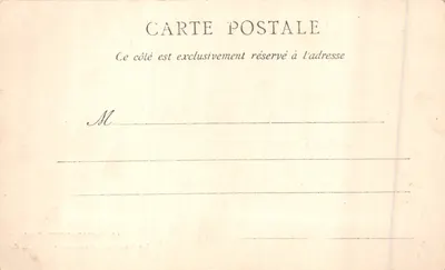 Le Vestibule d'Honneur — Fontainebleau — éditeur C. Fontainebleau, n° 43 — 뒷면