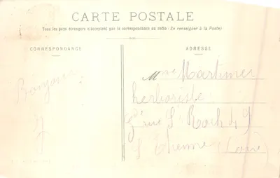 Les Ruines du Château de Grandjean dans les Gorges de la Loire — Le Canal du Forez, la Ligne du Chemin de fer Firminy à St-Just-sur-Loire — Édition du Forez - C. J — 뒷면