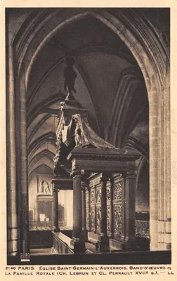 Église Saint-Germain-l'Auxerrois — banc-d'œuvre de la famille royale — Ch. Lebrun et Cl. Perrault, XVIIe s