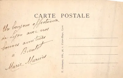 LYON — Vue générale sur Bellecour — X. Goutagny, édit., 36, r. Victor-Hugo, Lyon — 뒷면