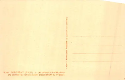 Saint-Rémy — Arc de triomphe et mausolée romains — Rella — 뒷면