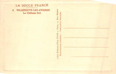 Villeneuve-lès-Avignon — Le Château fort — Éditions d'Art Yvon, Paris — 뒷면