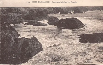 Belle-Isle-sur-Saône - Rochers de la Pointe aux Poulains — éditeur Laurent-Nel, Rennes, n° 2301