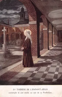 Sainte Thérèse de l'Enfant-Jésus — contemplant le ciel étoilé au soir de sa Profession — éditeur non visible