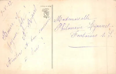 Sainte Thérèse de l'Enfant-Jésus — contemplant le ciel étoilé au soir de sa Profession — éditeur non visible — Verso