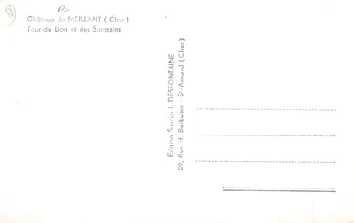 Zamek Meillant (Cher) — Wieża Lwa i Saraceni — Wydawnictwo Studio J. Desfontaine — Rewers