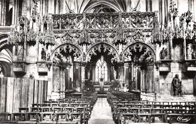 Troyes (Aube) — Église de la Madeleine, vue intérieure du jubé — Éditeur CIM