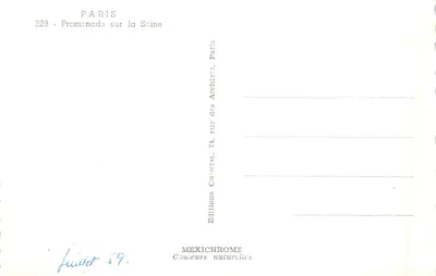 Paris - Vue de la Seine avec la Tour Eiffel — Éditeur IRIS — पीछे