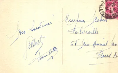 Fontainebleau — Le Palais — La Galerie Henri II — Éditeur : C. L. B. (imprimé sur la carte) — Verso