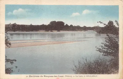 La Loire à Soulangy — Environs de Pouguès-les-Eaux (Nièvre) — Éditeur : Joyeux, Pougnès-les-Eaux