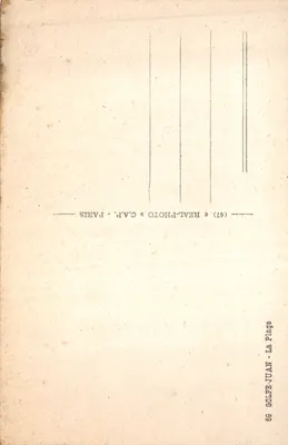 Golfe-Juan — Plage — éditeur C.A.P. - Paris — 뒷면