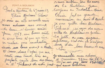 Pont-a-Mousson — Vue générale — Les Éditions d'Art V. Reider - Nancy — 뒷면