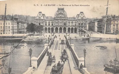 Le Havre — La Bourse et le Pont Alexandre — C.V. 6, éditeur imprimeur non visible