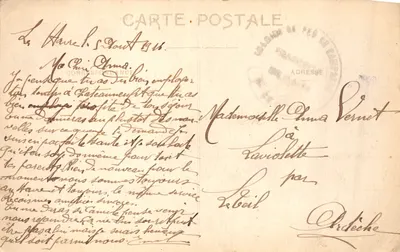 Le Havre — La Bourse et le Pont Alexandre — C.V. 6, éditeur imprimeur non visible — Verso
