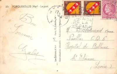 Porquerolles (Var) — Le port — Les Éditions d'Art, Paris — Verso