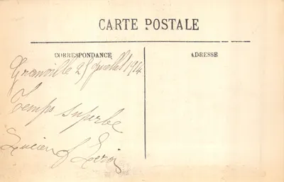 Granville — Le Roc vu des Pins — LL. n° 107 — 裏面