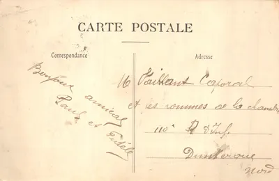 Valenciennes — Hôtel de Ville — Dameée, édit. n°44 — 뒷면
