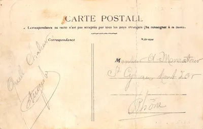 Arbois — La Boure, le Château Bontemps et le Clocher Saint-Just — éditeur impr. sur la carte — Verso