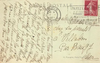 Paris — La Madeleine — éditeur A.P. n°268 — Verso