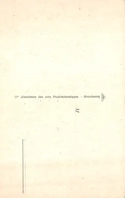 Strasbourg — Cour du Corbeau — éditeur Cie Alsacienne des Arts Photomécaniques, n° 167 — 뒷면