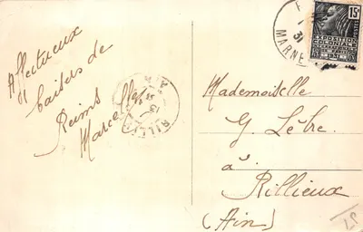 Reims — La Cathédrale et Rue Libergier — Édit. Prot, A la Régence — 뒷면