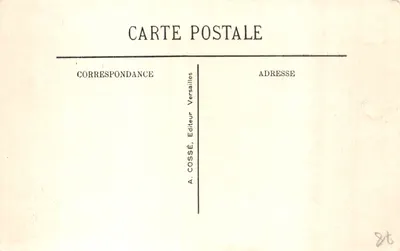 Versailles - Hameau de Marie-Antoinette — éditeur A. COSSÉ, n°86 — Verso