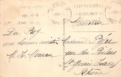 Le Puy — Le Rocher Saint-Michel d'Aiguilhe (Aspèrt-Ouest) — Le Velay Illustré n°192 — Verso