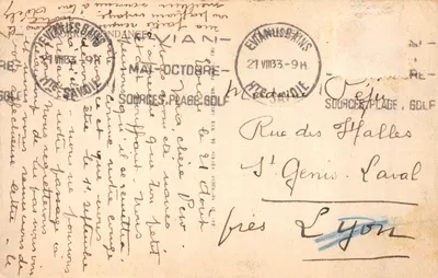 Évian-les-Bains — L'Ermitage et la Dent d'Oche — LL — Verso