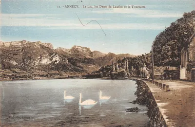 Annecy — Le Lac, les Dents de Lanfon et la Tournette — A. Gardet, Annecy