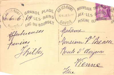 Lac du Bourget — Entrée du Tunnel à La Colombière — éditeur Cim, n° 332 — 뒷면