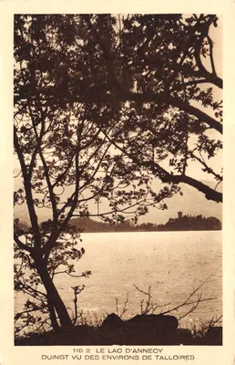 Le lac d'Annecy — vu des environs de Talloires — éditeur BRAUN & Cie, Mulhouse-Dornach, n° 118-2