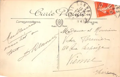 CANNES — La Croisette et le Carlton Hotel — éditeur LL. n°53 — 뒷면