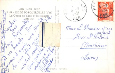 Gorge du Loup — Ile de Porquerolles (Var) — Les Éditions Véritable — Verso