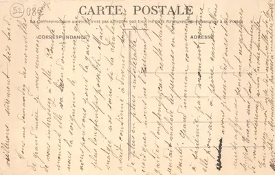 Chaumont - Fontaine Bouchardon — buste de Libellule Lompoise, éditeur Libellule Lompoise, n° 52 — 뒷면