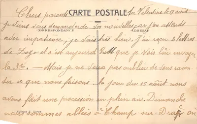 Lourdes — Intérieur des Piscines — Édition F. Viron, n° 281 — 뒷면