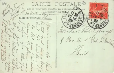 Pau — La Cour du Château — LL. — n°43 — 뒷면